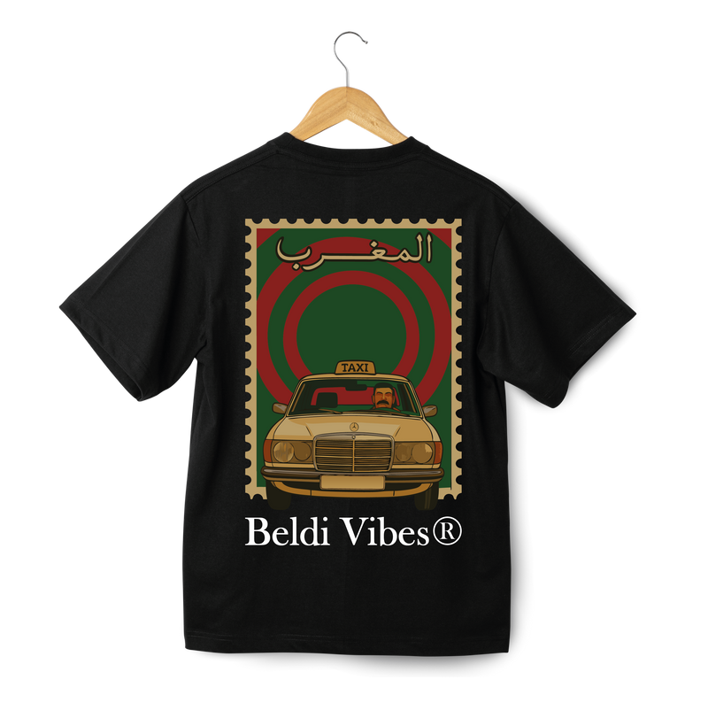 OverSize "GRAND TAXI MERCEDES 240" T-shirt / MOROCCAN NOSTALGIA Collection