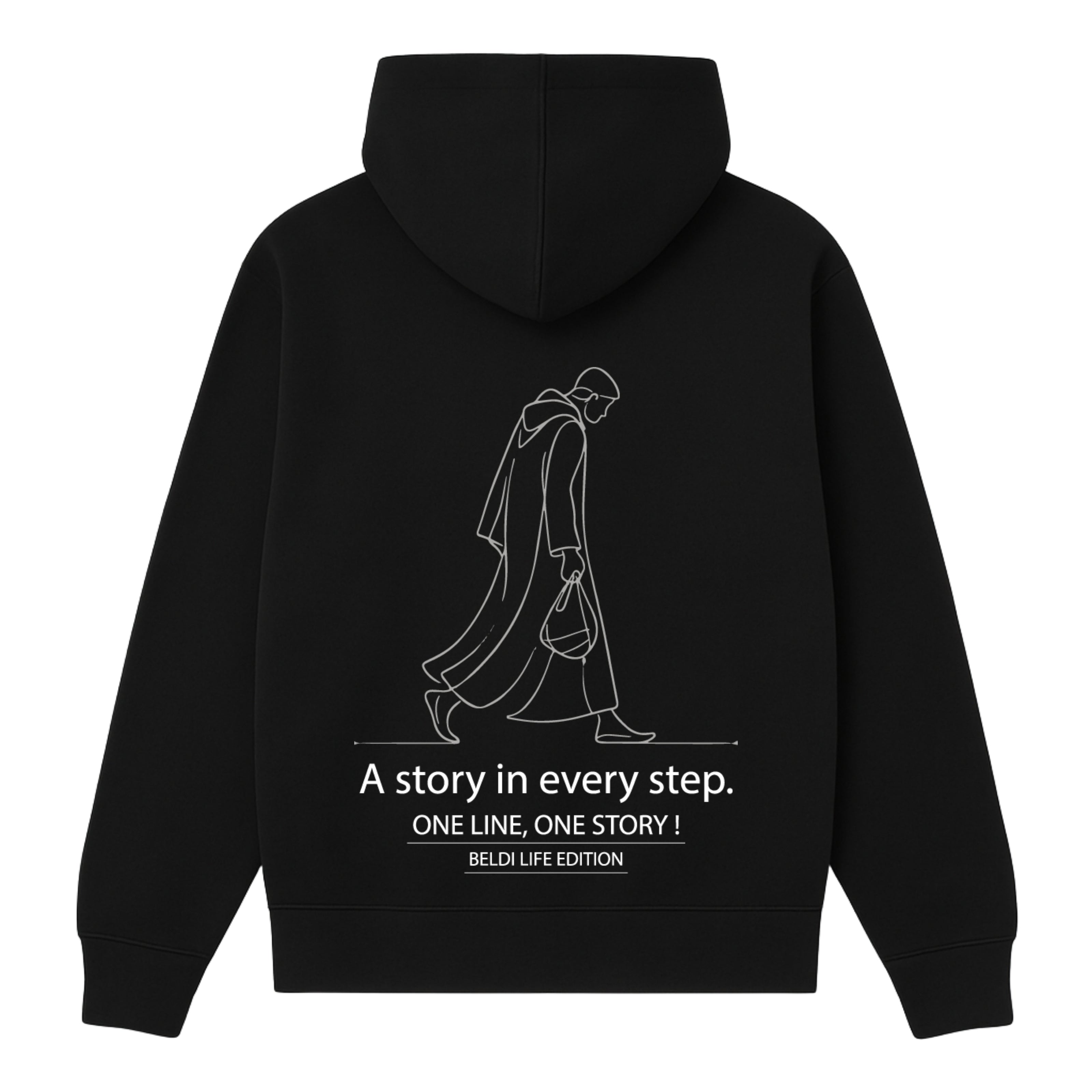 OverSize "JELLABA" Hoodie/ ONE LINE _ ONE STORY Collection