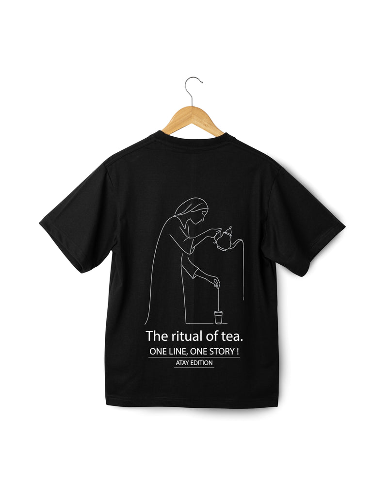 OverSize "RITUAL OF TEA" T-shirt / ONE LINE ONE STORY Collection